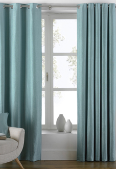 Atlantic Eyelet, Duck Egg - Ready Made Curtains